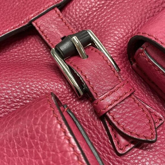 Auth GUCCI Bamboo 370833 Pink Leather Backpack - Picture 12 of 16